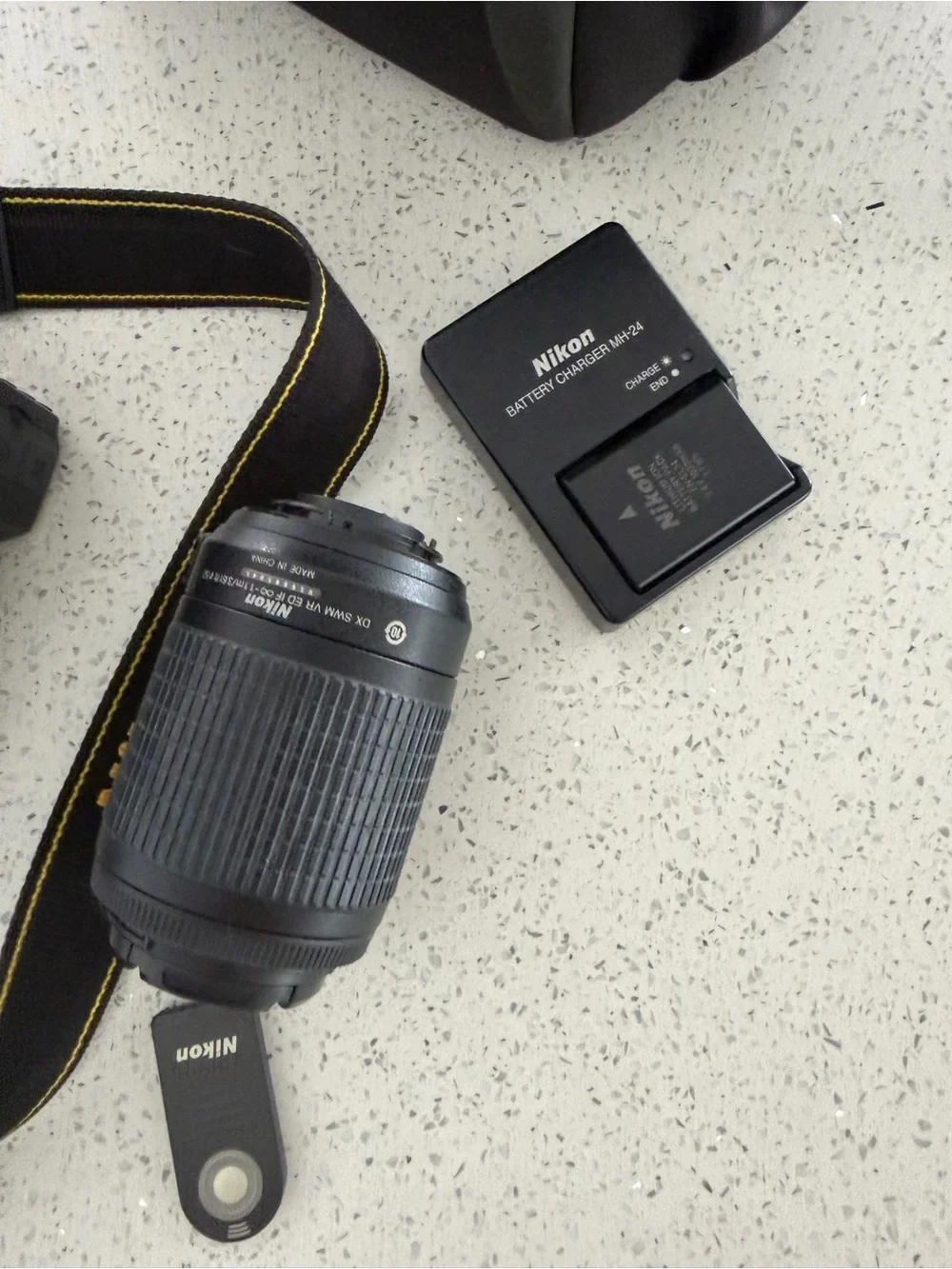 Nikon D3200 Black Camera Kit with Two Black Lenses and Carry Bag